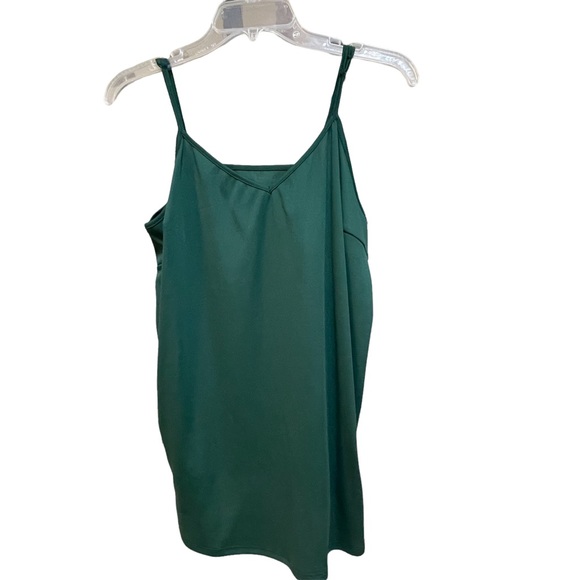 Sheer Green blouse with green cami - Picture 3 of 5